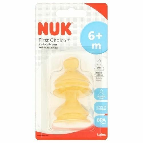 Nuk First Choice+ Latex Teat Size 2 (2pk) Medium / Large Hole Available